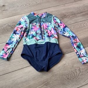 Athleta girl Floral Long Sleeve Kids Swimsuit Rashguard